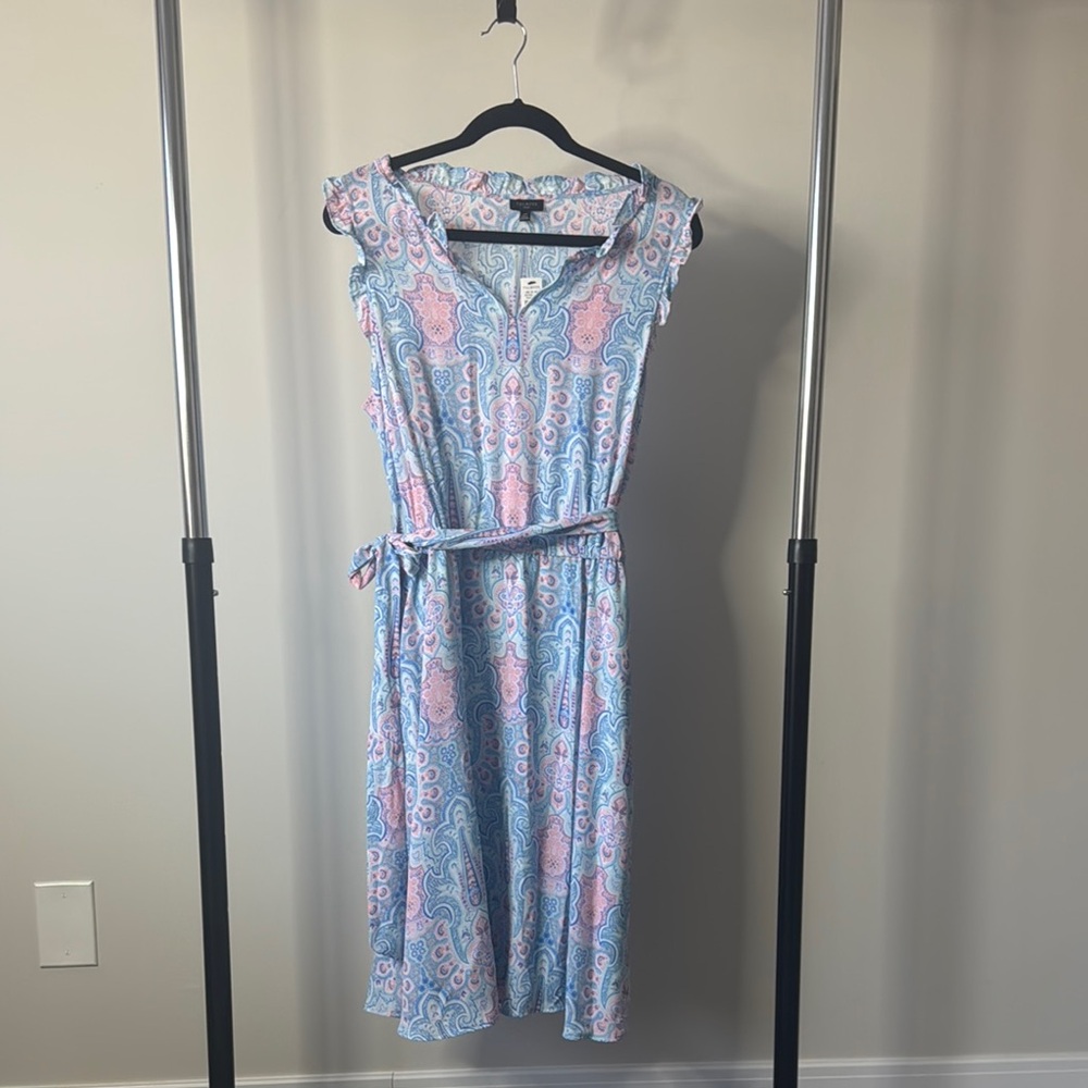 Talbots FIT & FLARE DRESS - ISLAND PAISLEY size 14P